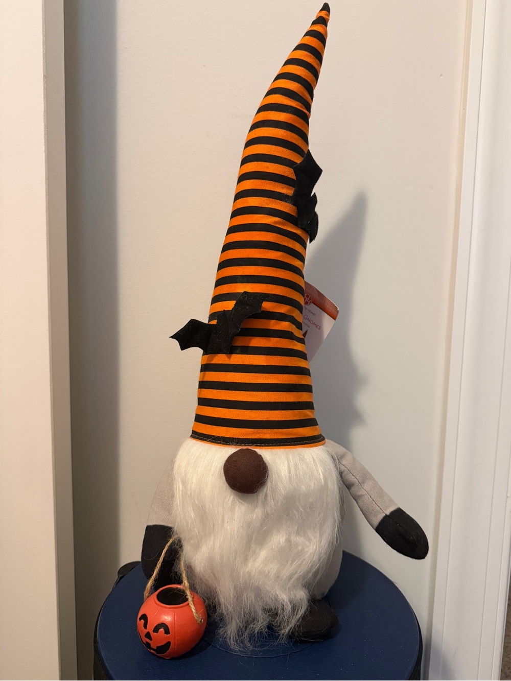 🎃 Unique Huntington Home Orange & Black Striped Halloween Gnome